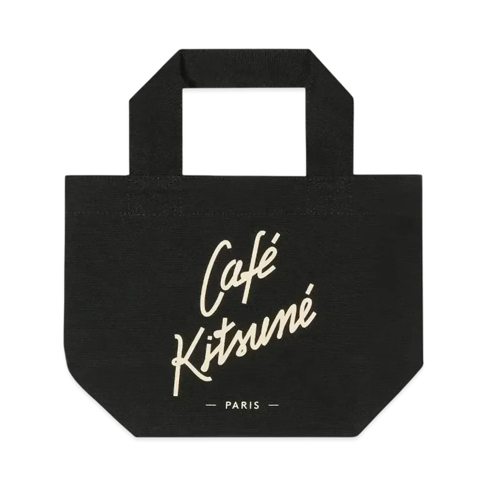 Maison Kitsune Cafe Kitsune Mini Tote "Black"