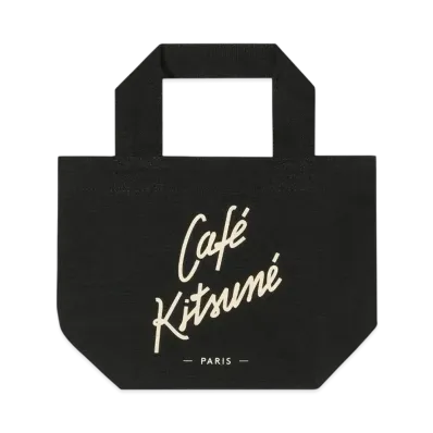 Maison Kitsune Cafe Kitsune Mini Tote "Black"