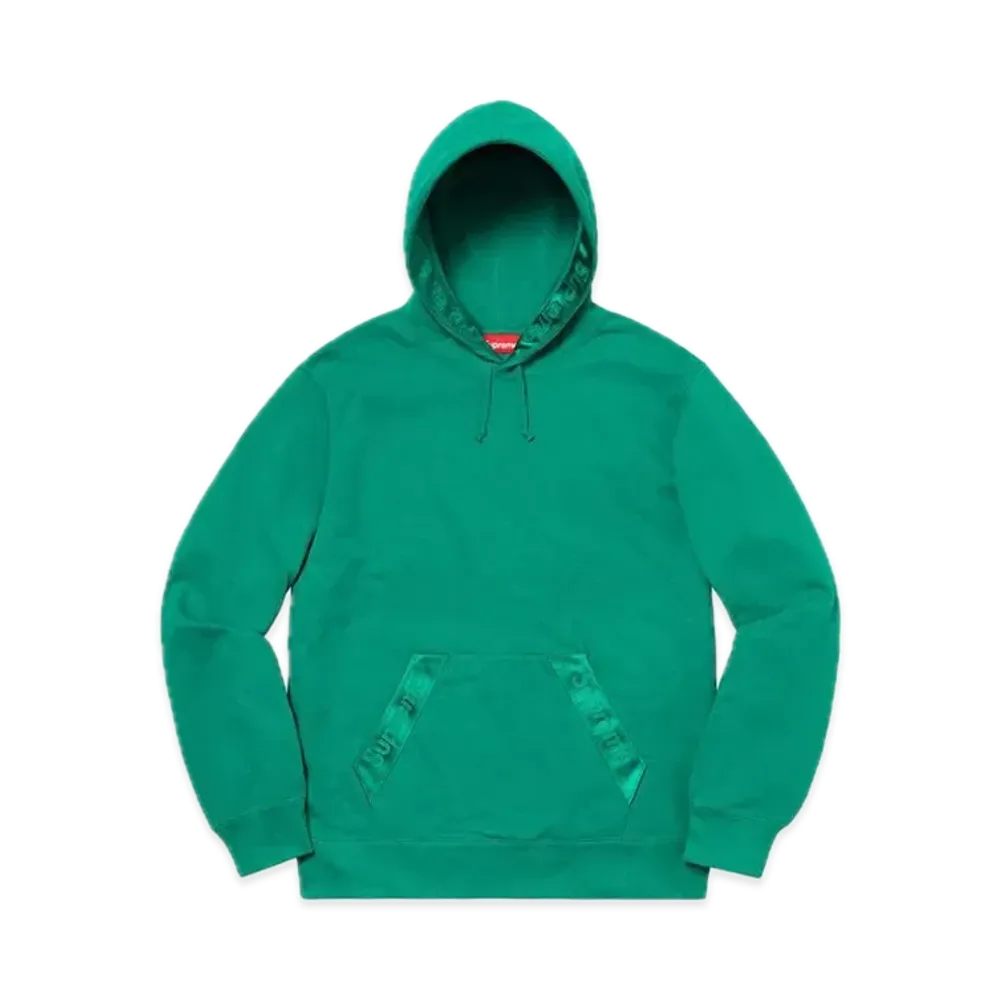 Supreme Tonal Webbing Hooded Sweatshirt "Dark Aqua"