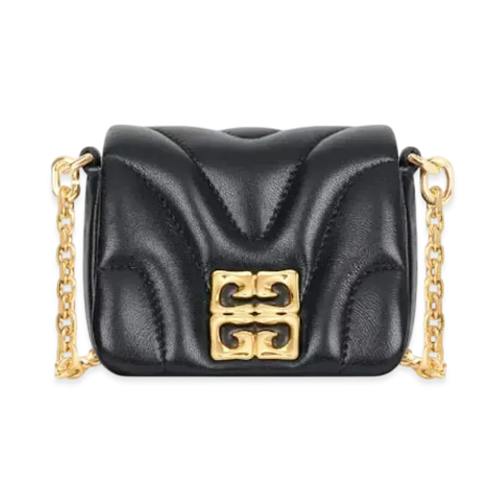 GIVENCHY Micro 4G Liquid Bag In Quilted Nappa Leather "Black"