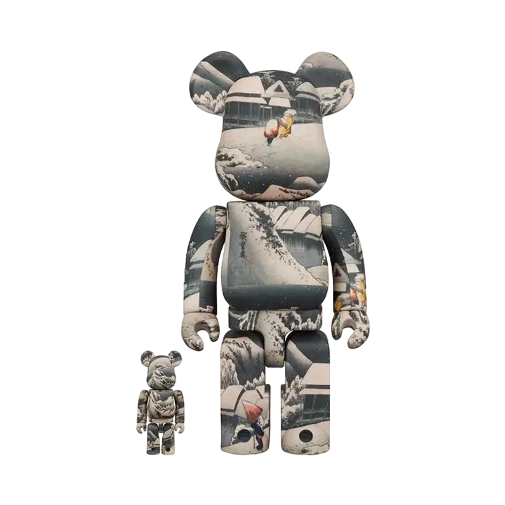 Bearbrick Tokyo National Museum Hiroshige Utagawa "Fifty-three Stations of the Tokaido" Kanbara 100% & 400%