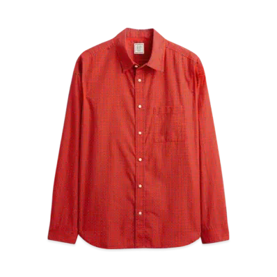 GAP x DOEN Organic Cotton Poplin Big Shirt "Vermilion"