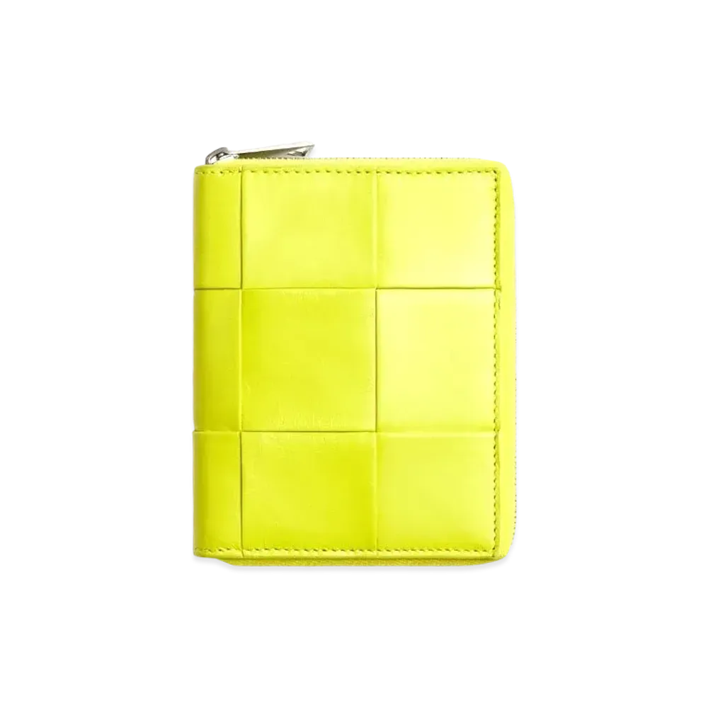 Bottega Veneta Zip Around Wallet "Acid Kiwi"