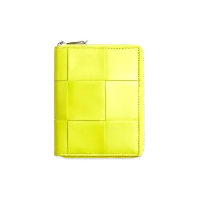 Bottega Veneta Zip Around Wallet "Acid Kiwi"