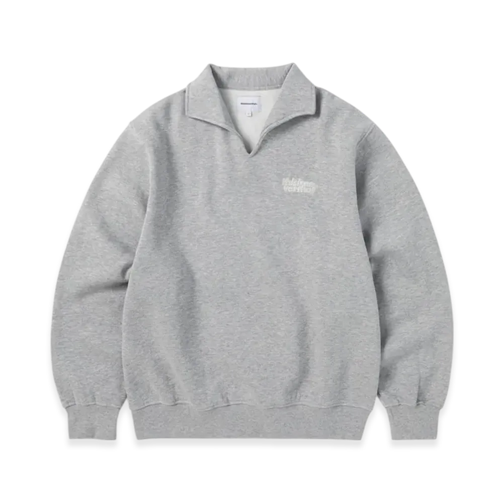 thisisneverthat Open Collar Sweatshirt "Heather Grey"