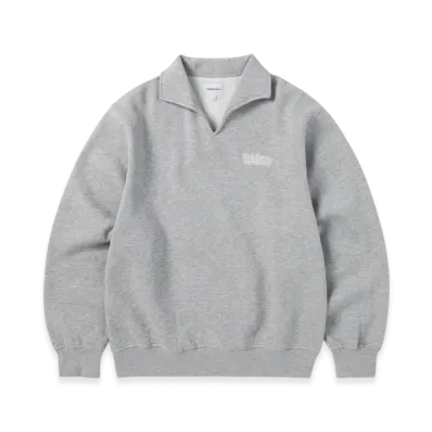 thisisneverthat Open Collar Sweatshirt "Heather Grey"
