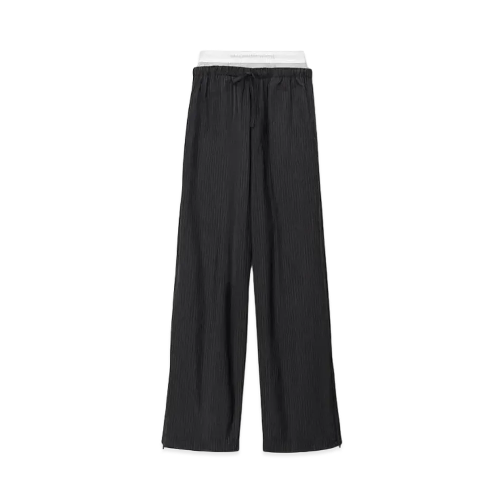 Alexander Wang Nylon Striped Track Pants "Black"