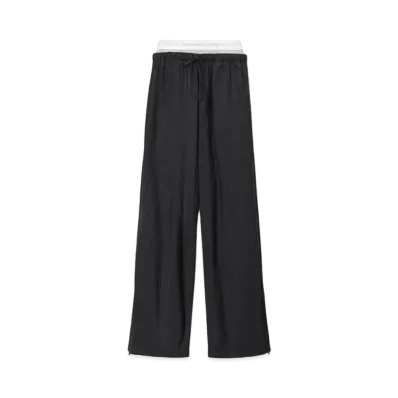 Alexander Wang Nylon Striped Track Pants "Black"