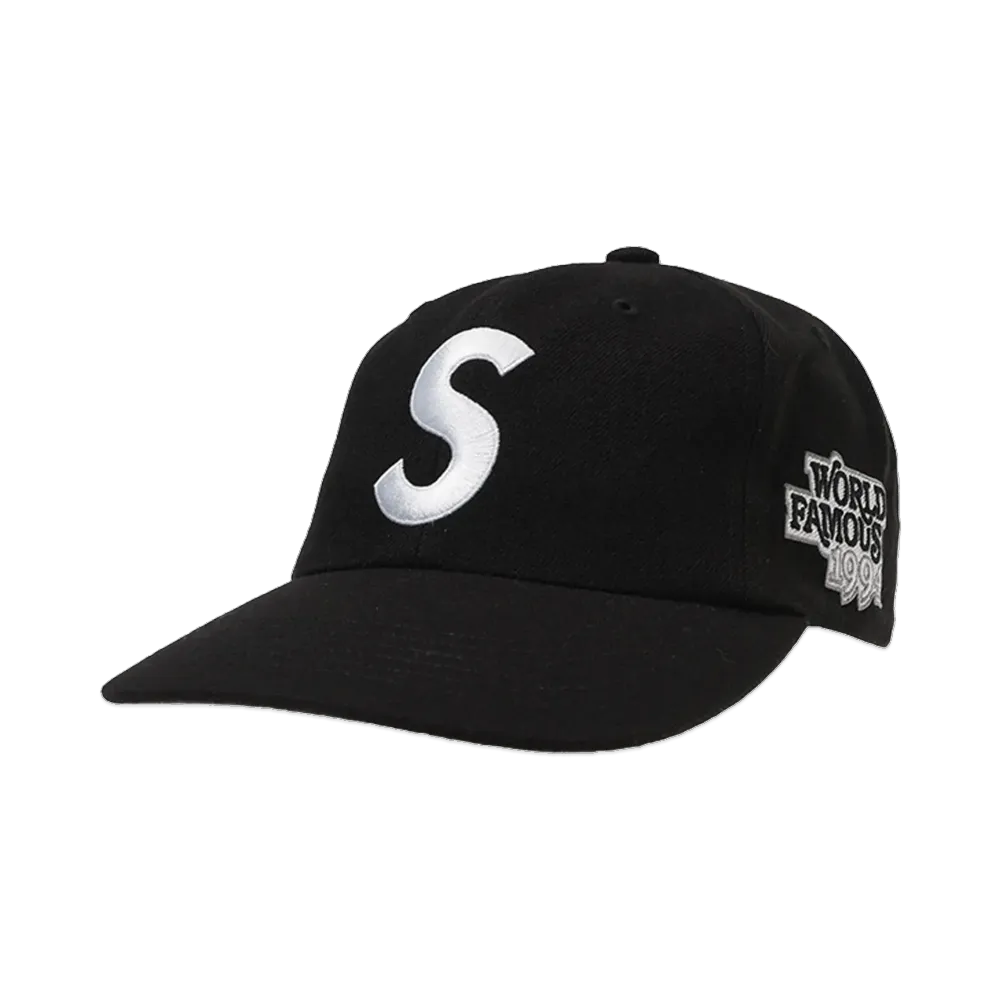 Supreme World Famous S Logo 6-Panel (25SS) "Black"