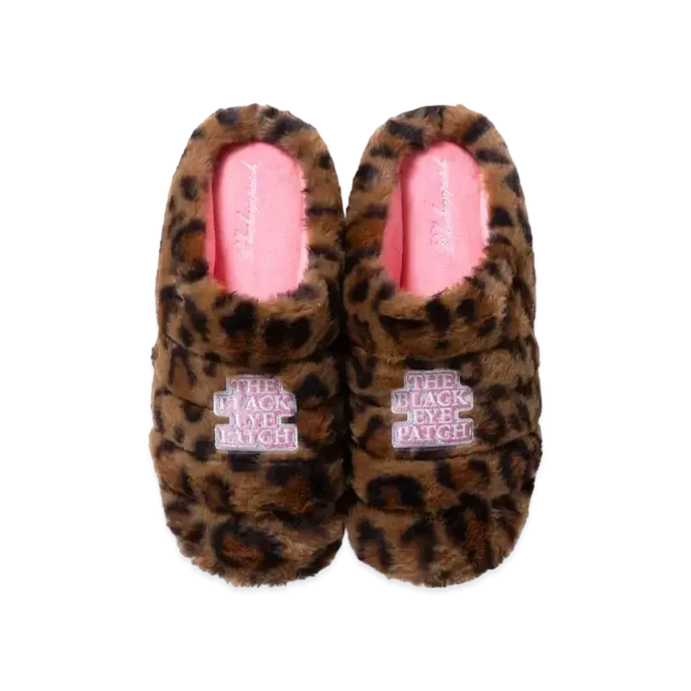 Blackeyepatch OG Label Fur Subu Sandals "Leopard"