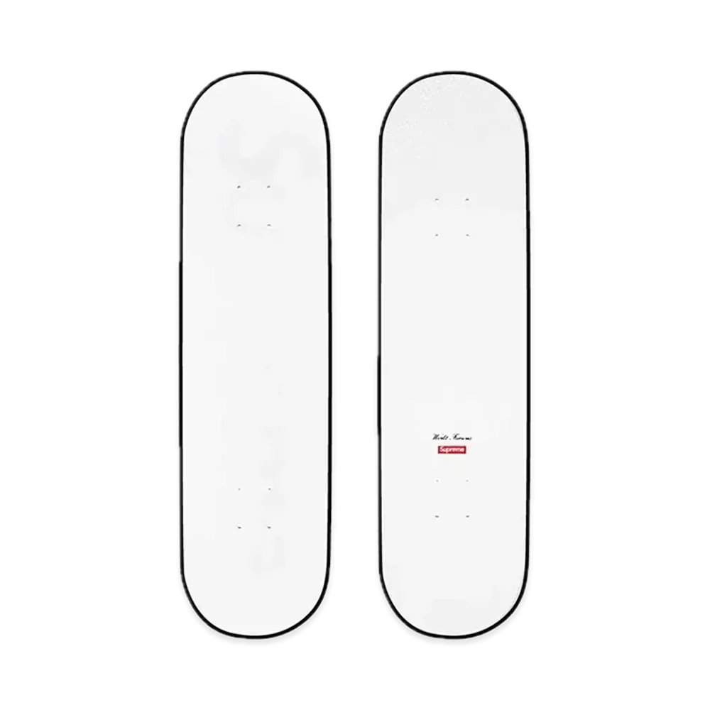 Supreme Tonal Box Logo Skateboard "White - 8.125 x 32"