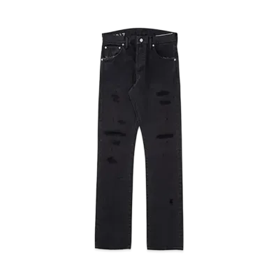 visvim SOCIAL SCULPTURE 01 SLIM BLK DMGD-17 L30 "Denim"