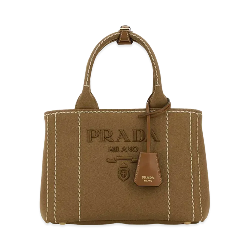 PRADA Women's Canvas Handbag "Camel"
