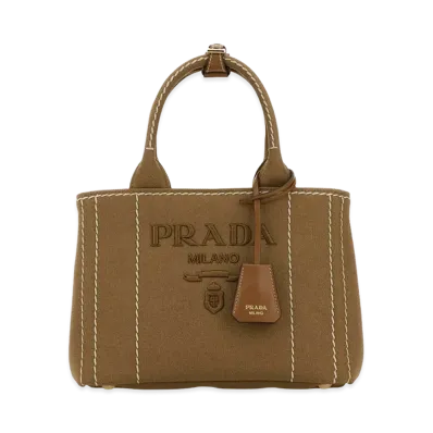 PRADA Women's Canvas Handbag "Camel"