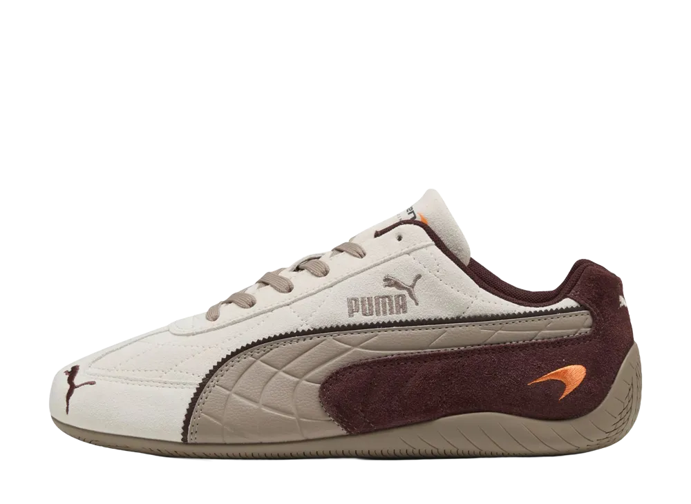 McLaren × Puma Speedcat "Alpine Snow/Chocolate Fondue"