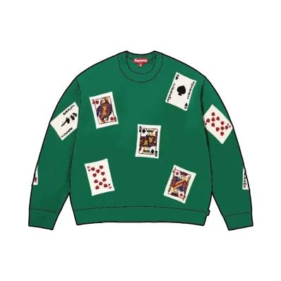 Supreme Beaded Cards Sweater "Green"