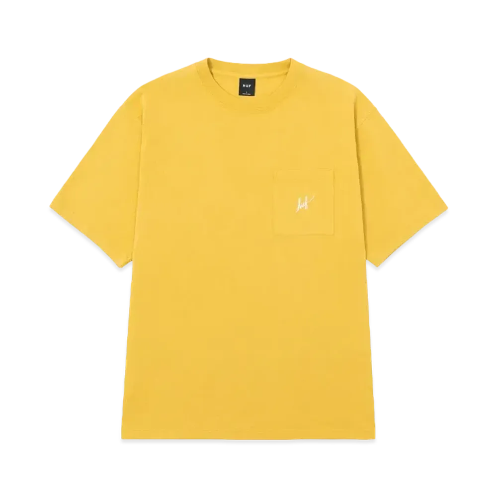HUF OD Script Pocket Tee "LT Dijon"