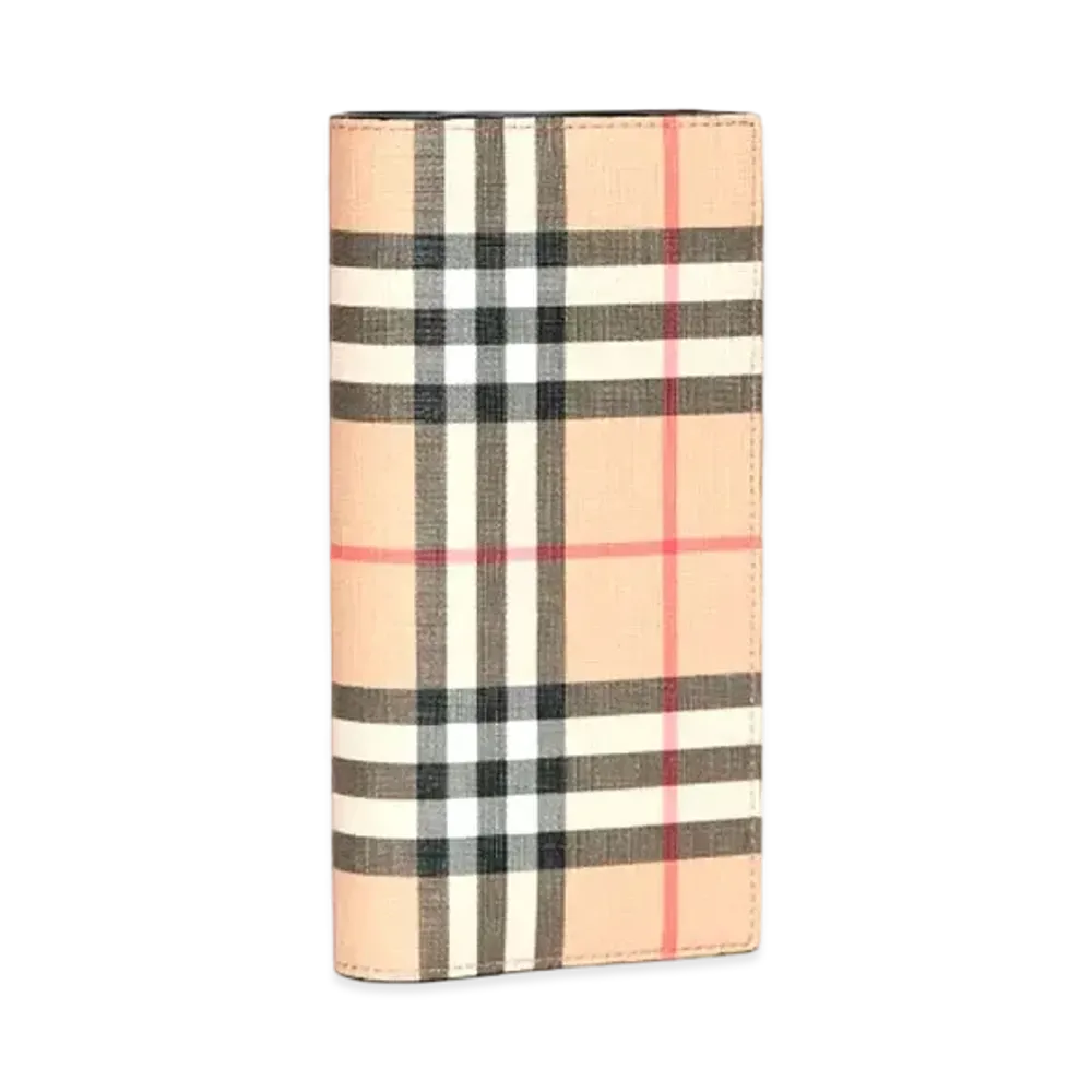 Burberry Vintage Check E-canvas Continental Wallet "Archive Beige"