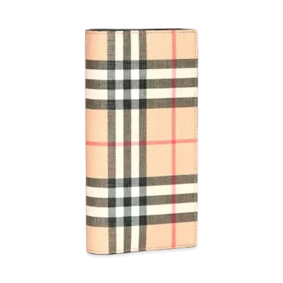 Burberry Vintage Check E-canvas Continental Wallet "Archive Beige"