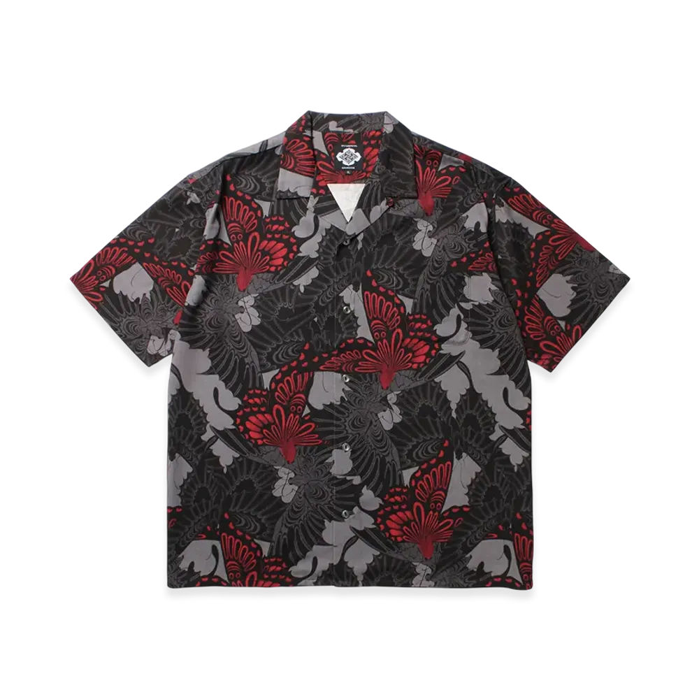 APHRODITEGANG GAKKIN x BUDSPOOL Sanyancho Hawaiian Shirt "Black"