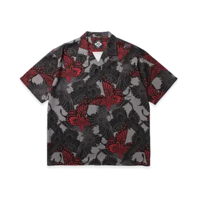 APHRODITEGANG GAKKIN x BUDSPOOL Sanyancho Hawaiian Shirt "Black"
