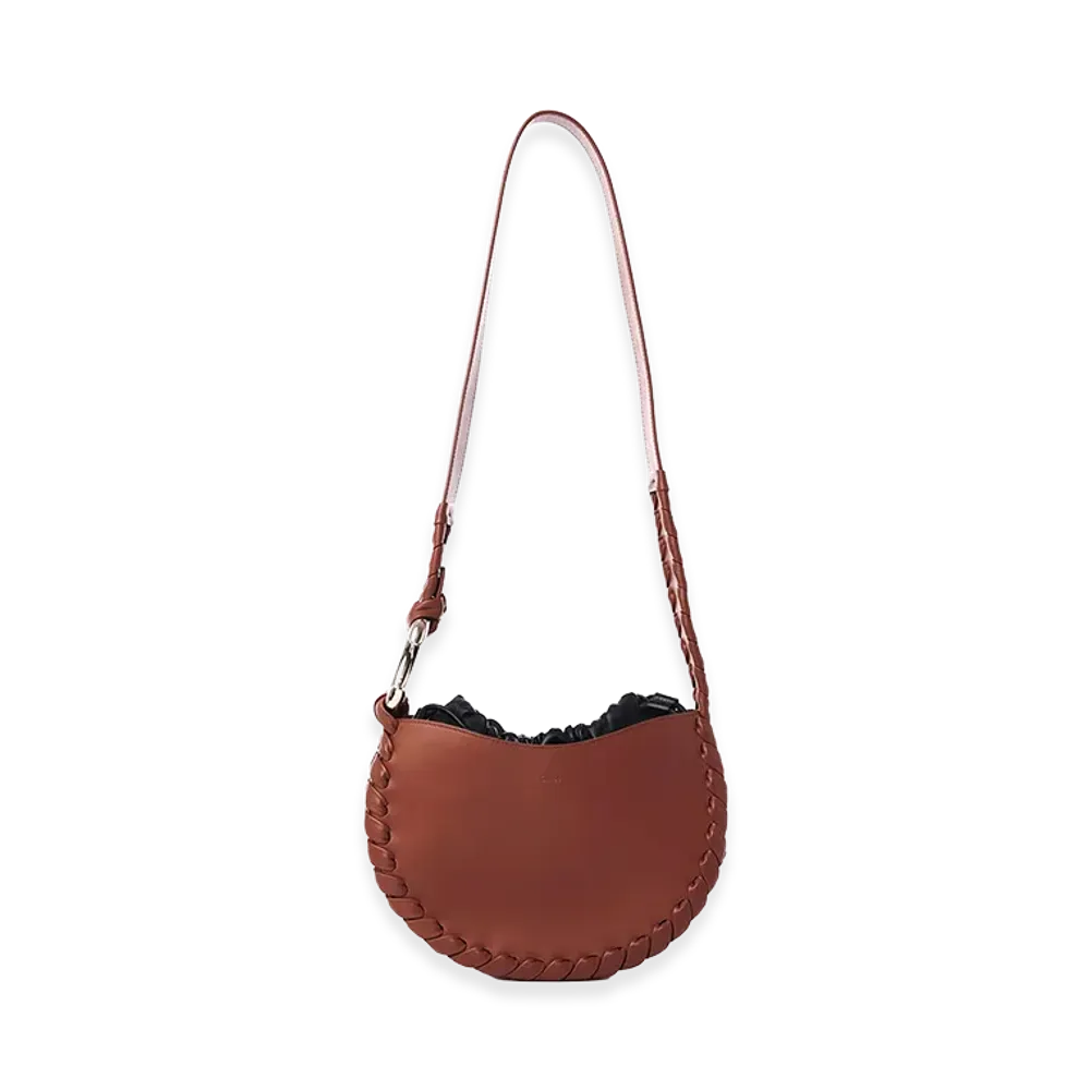 Chloe Women's Brick Leather Small Mate Crossbody Bag "Brown"