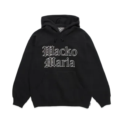 WACKO MARIA Heavy Weight Pull Over Hooded Sweat Shirt "Black"