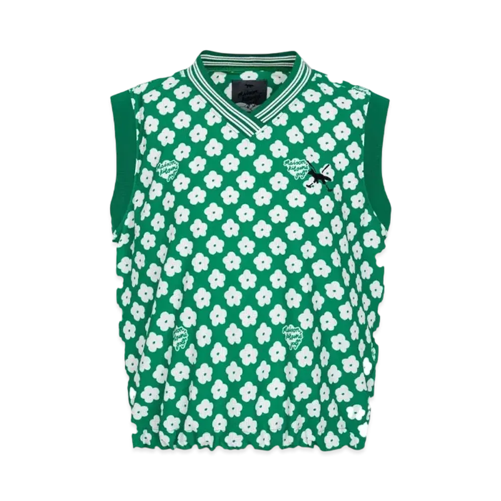Maison Kitsune Golf Profile Fox Summer Vest "Light Green"