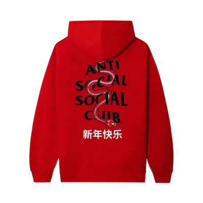 ANTI SOCIAL SOCIAL CLUB Year Of The Snake Wisdom Hoodie "Red"