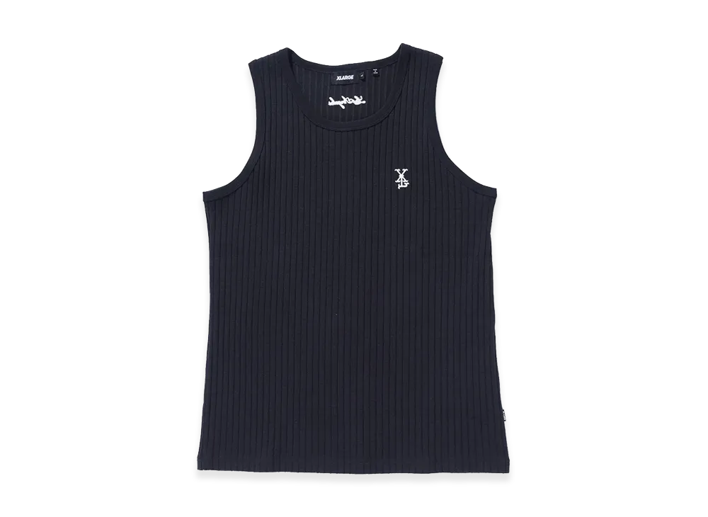 XLARGE Drop Needle Rib Tank Top "Black"