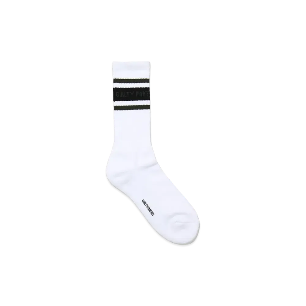 WACKO MARIA Logo Jacquard Socks "White/Green"