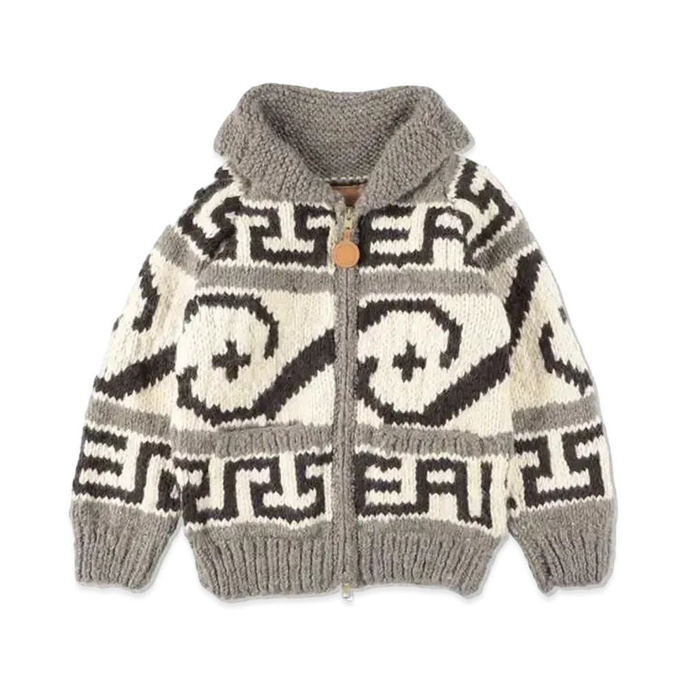 WIND AND SEA Cowichan Knit Outer "Beige"