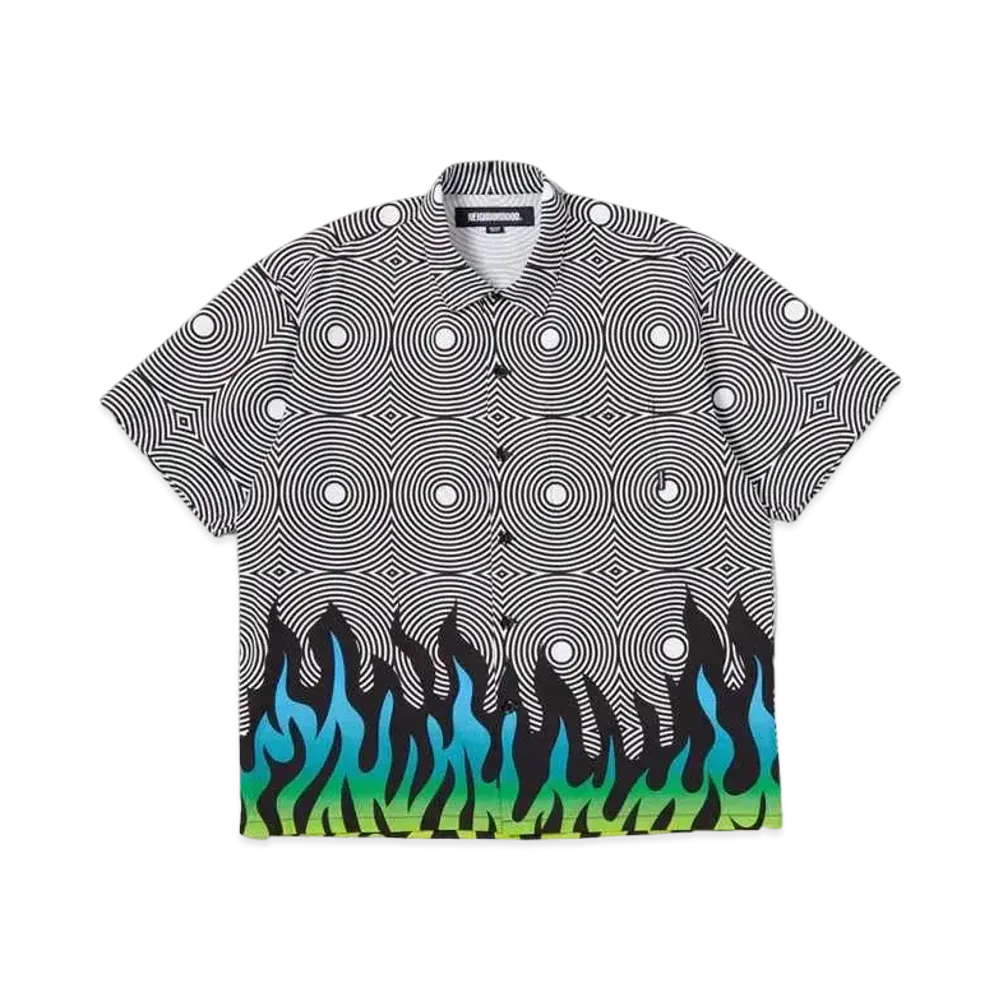 NEIGHBORHOOD NH x DSC . Flamepattern Shirt SS "Black"