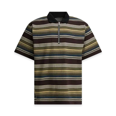 sacai Striped Buttonless Polo Shirt "Multicolor"