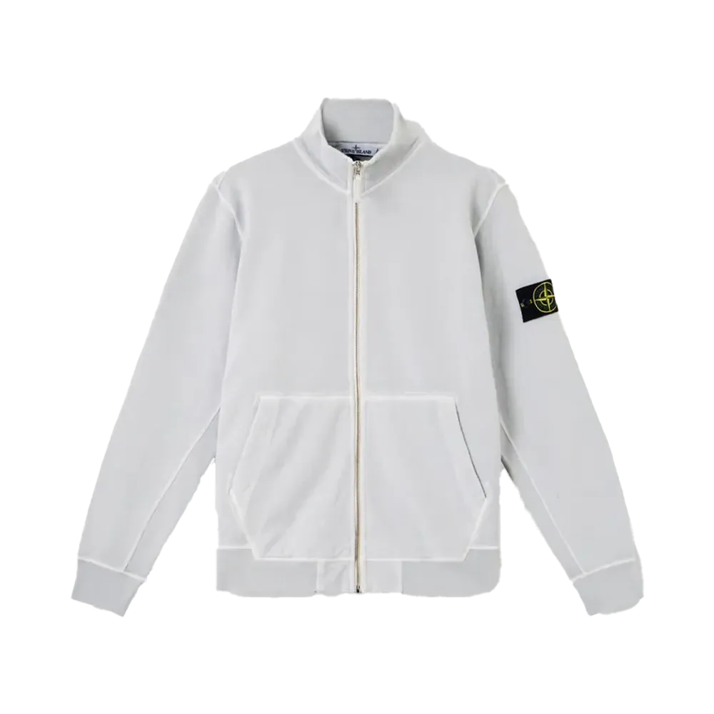 Stone Island 6100022 Malfile Fleece 'OLD' Effect "Pearl Grey"