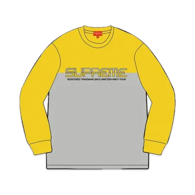 Supreme Split Logo Pullover "Yellow"