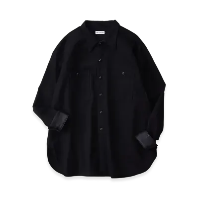 NICENESS Shelley Chino Officer Shirts "Black"