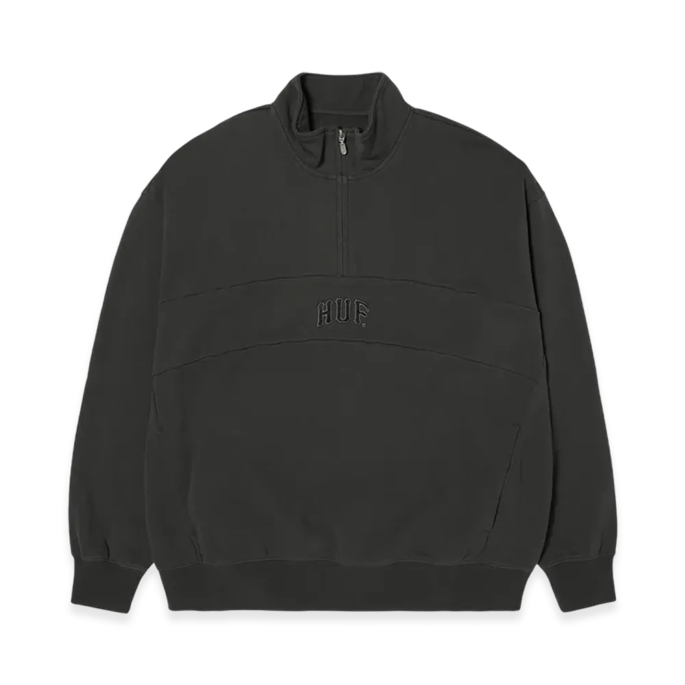 HUF WINTER 25 Arch Enzyme 1/4 Zip Fleece "Vintage Black"