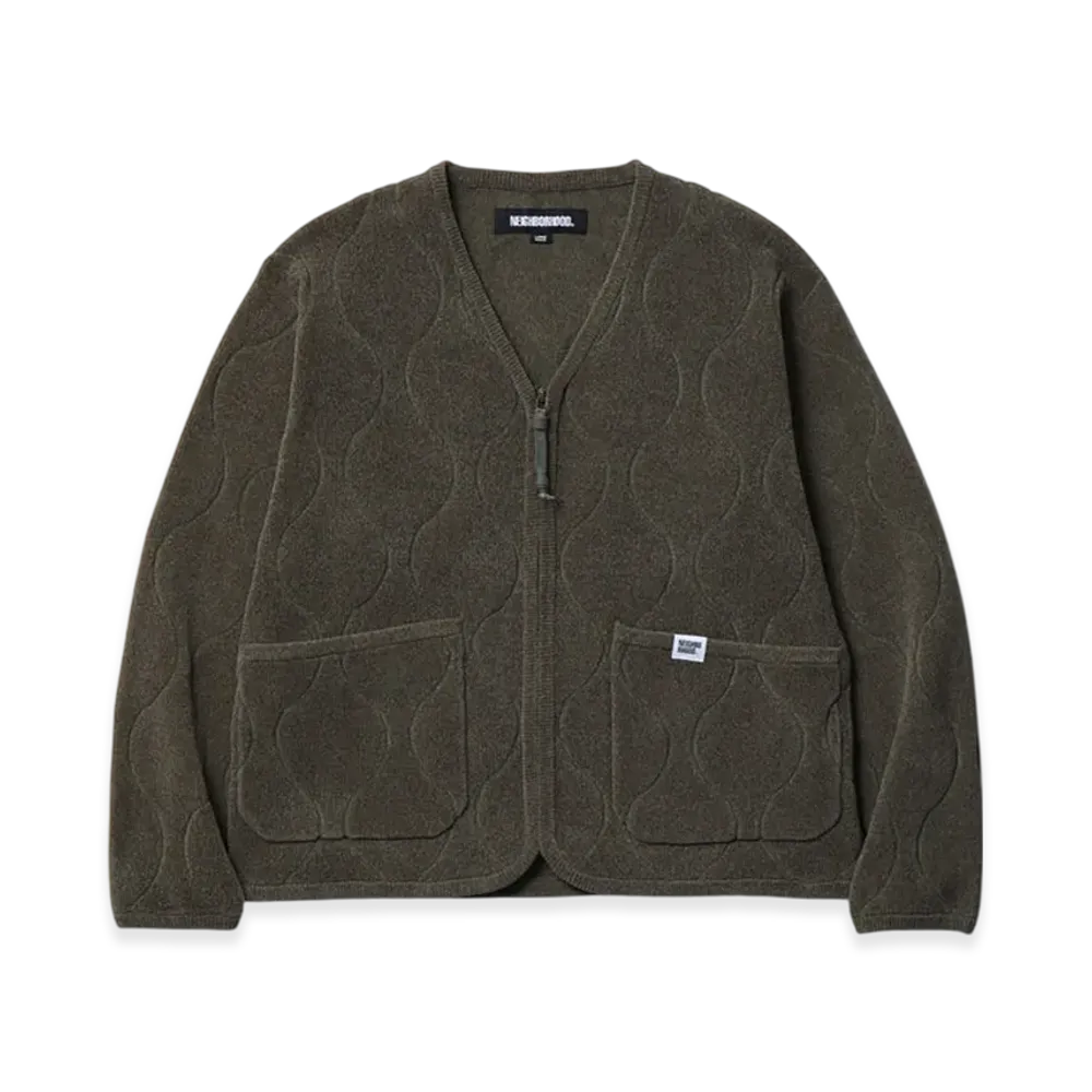 NEIGHBORHOOD Quilting Zip Cardigan "Olive Drab"