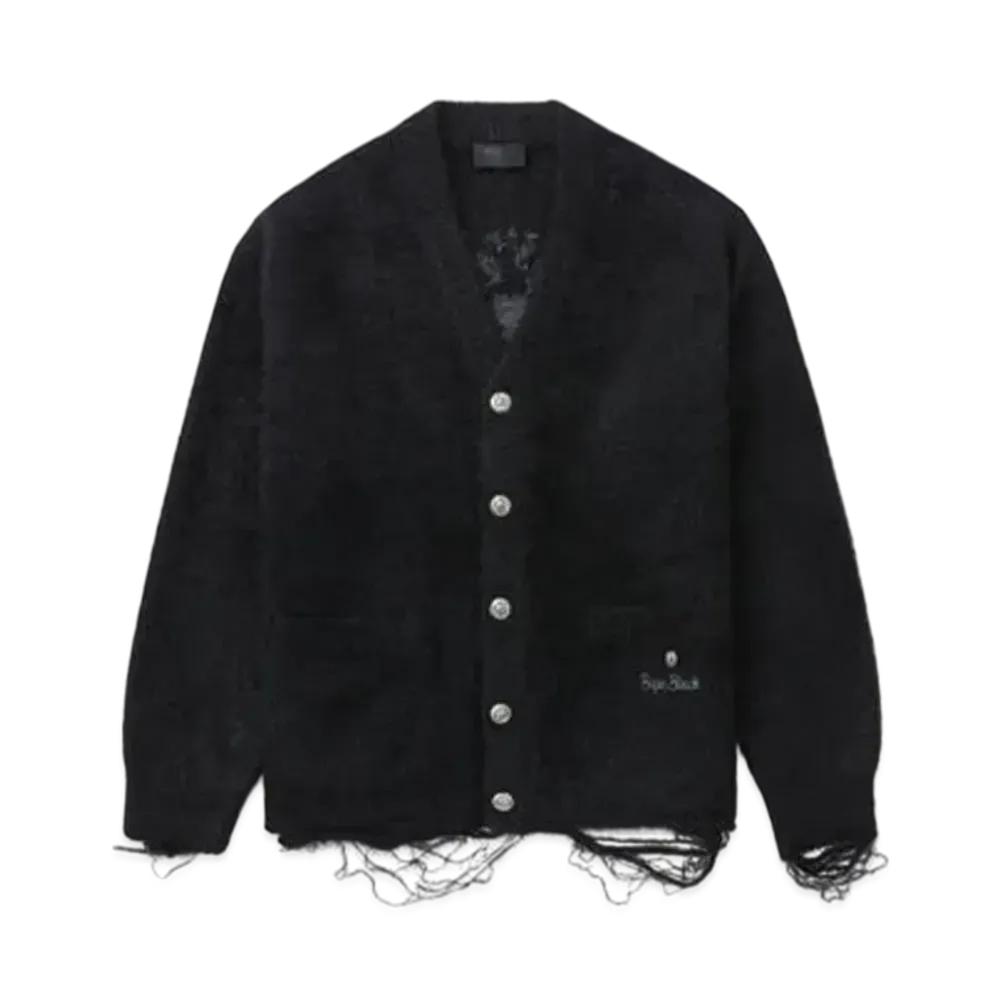 A BATHING APE Bape Black Logo Cardigan "Black"
