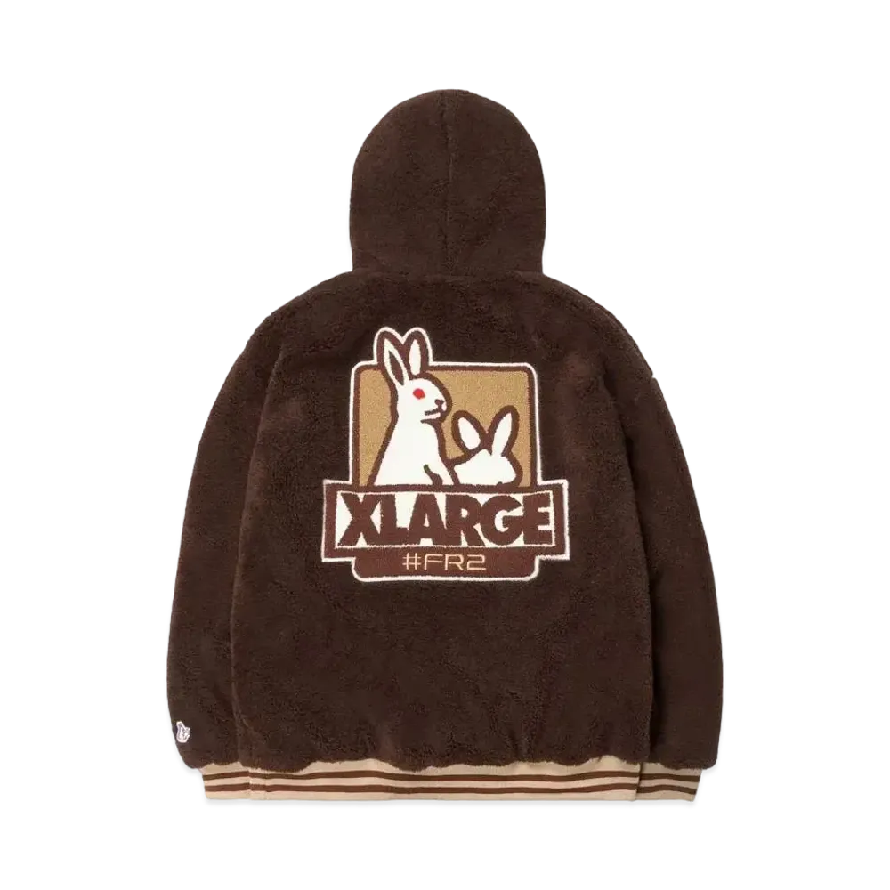 XLARGE x FR2 Boa Hoodie "Brown"