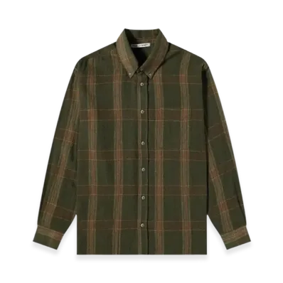 OUR LEGACY Borrowed BD Shirt "Green Columbia Check"