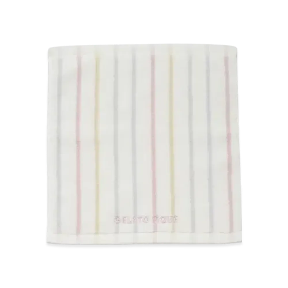 GELATO PIQUE Colorful Stripes Hand Towel "Off White"