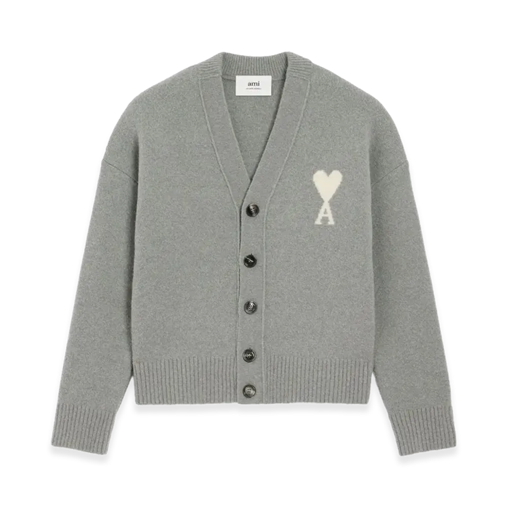 AMI PARIS Women's Cardigan "Gray"