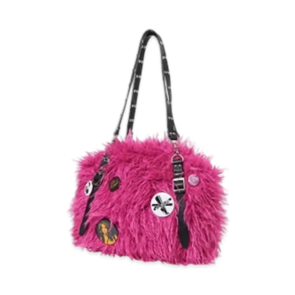 HYSTERIC GLAMOUR Studded Belt Fur Bag "Pink"