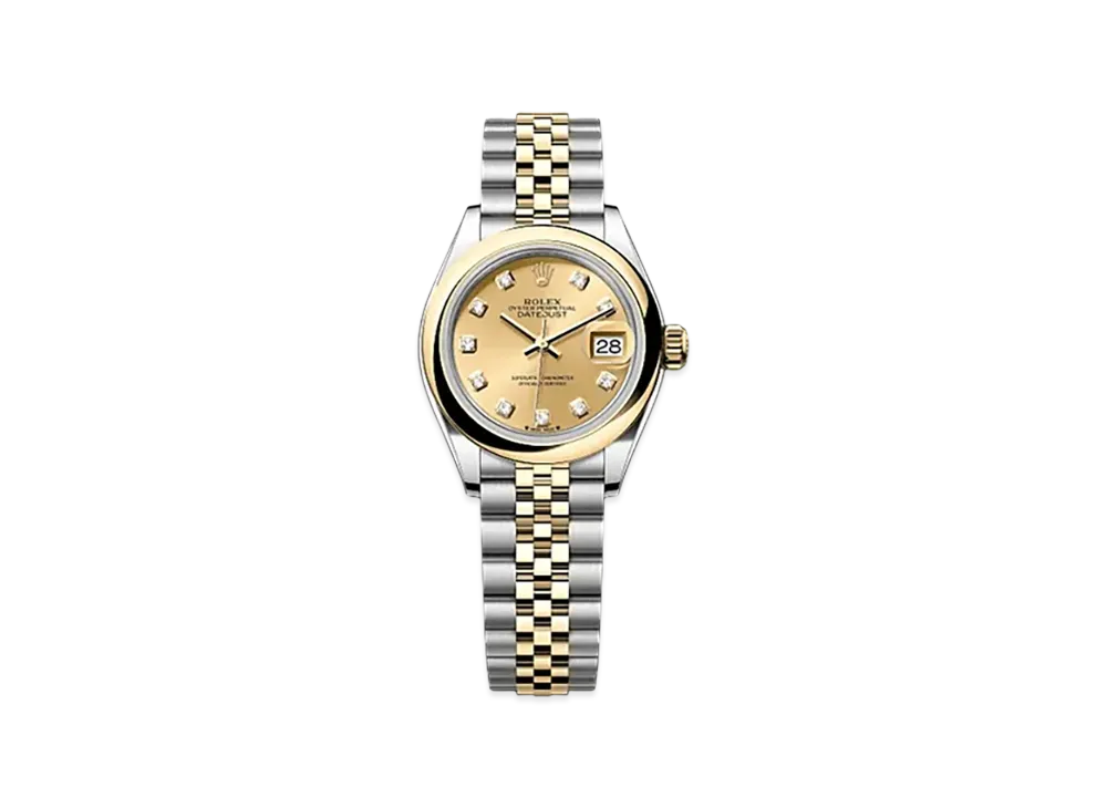 ROLEX Lady-Datejust 28mm Oystersteel & Yellow Gold 279163 "Champagne-colour"