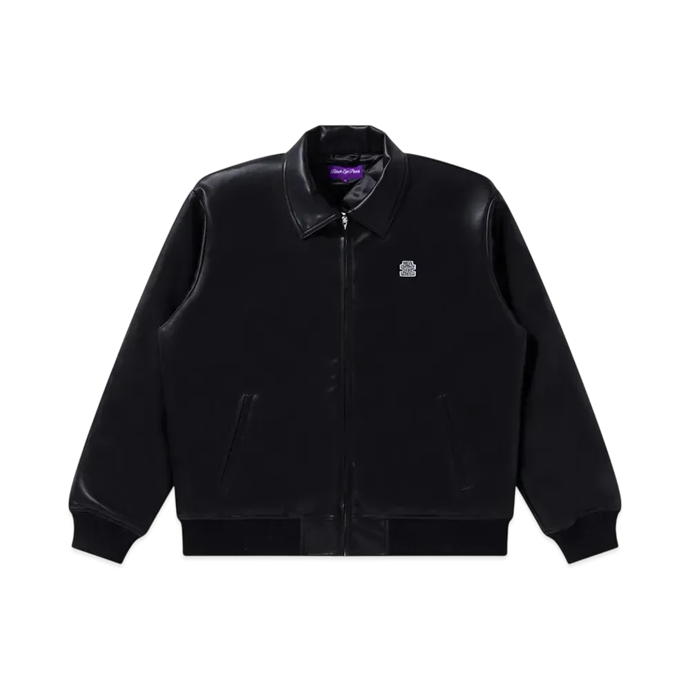 BlackEyePatch Dragon Swirl Logo Faux Leather Jacket "Black"