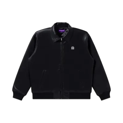 BlackEyePatch Dragon Swirl Logo Faux Leather Jacket "Black"