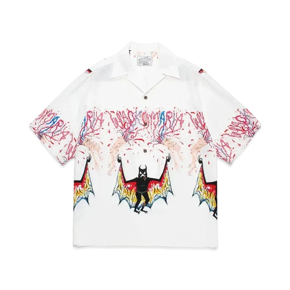 WACKO MARIA x neckface / Hawaiian Shirt "White"