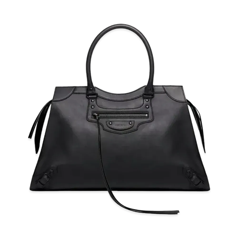 BALENCIAGA Women's Neo Classic Large Top Handle Bag "Black"